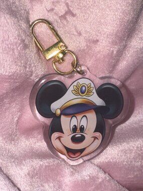Disney Cruise Line Captain Mickey Acrylic Charm 2" New DCL Keychain Pendant Pull